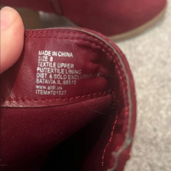 Serra Burgundy Ankle Boots - Picture 3 of 3